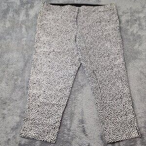 Lane Bryant Pants Womens 24 Black & White Polka Dot Modernist Collection Stretch